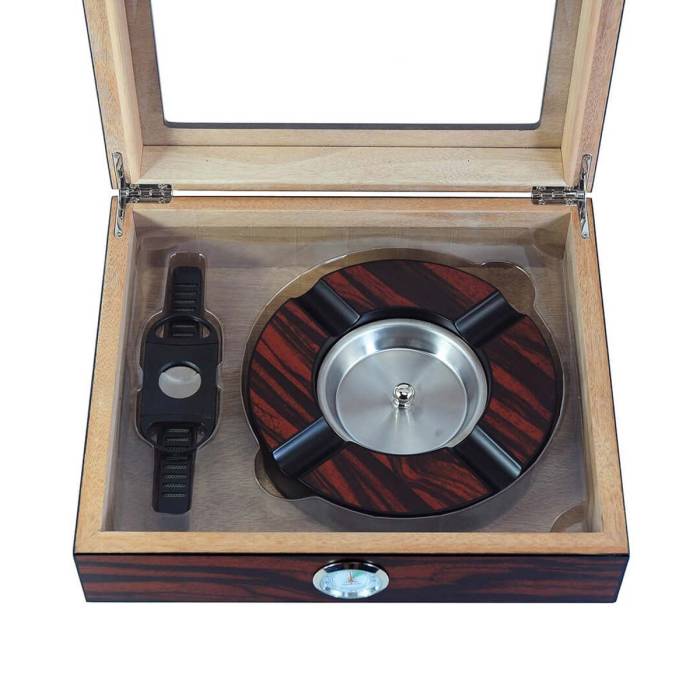 Set umidor tigari de foi (scrumiera+cutter) Ebony 1158 "Andreas"