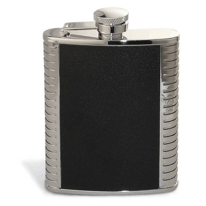 Recipient metal Black (piele) 145ml.- Y445/Lubinski