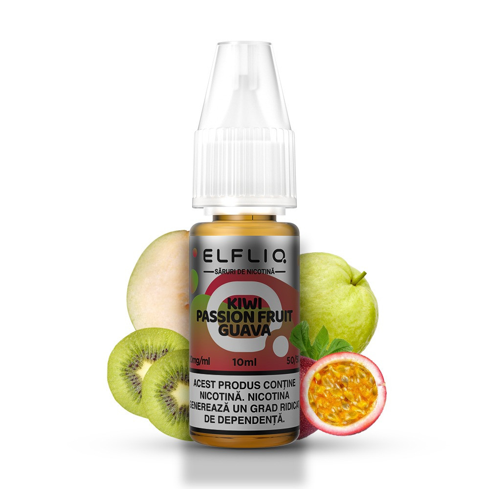 Lichid tigareta electronica 20 mg./ml. Kiwi Passion Fruit Guava "ElfLiq" (10ml)