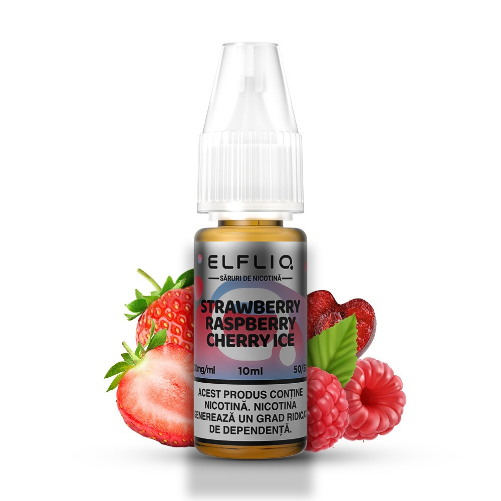 Lichid tigareta electronica 20 mg./ml. Strawberry Raspberry Cherry Ice "ElfLiq" (10ml)