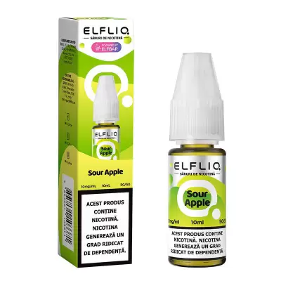 Lichid tigareta electronica 10 mg./ml. Sour Apple "ElfLiq" (10ml)