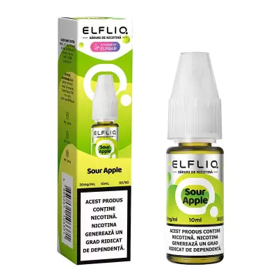 Lichid tigareta electronica 20 mg./ml. Sour Apple "ElfLiq" (10ml)