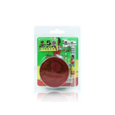 Set mini pipa sticla si grinder plastic Honeypuff
