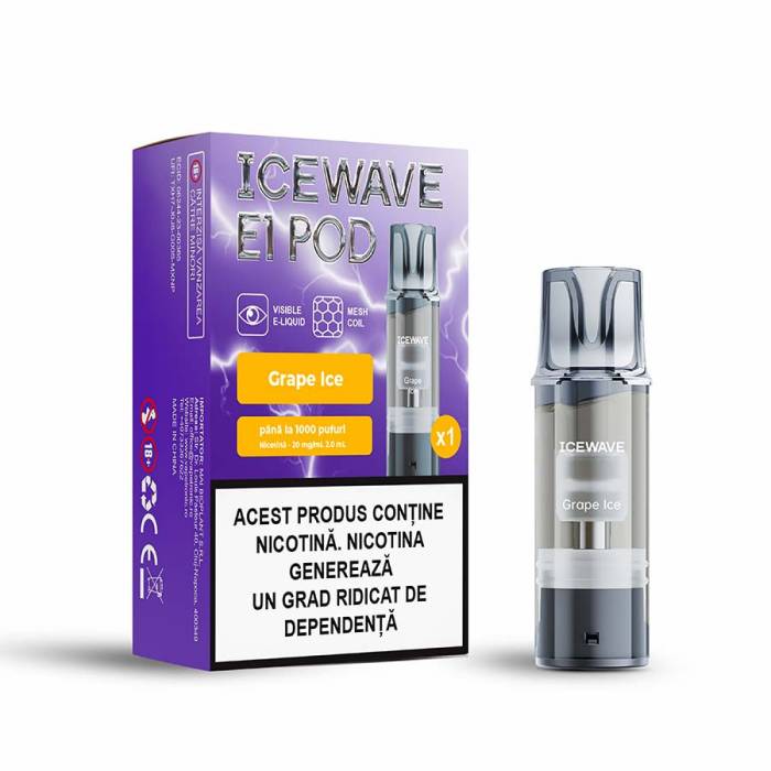 Cartus Icewave 1000 pufuri Grape Ice 20 mg.