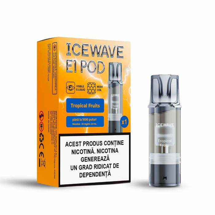Cartus Icewave 1000 pufuri Tropical Fruits 20 mg.