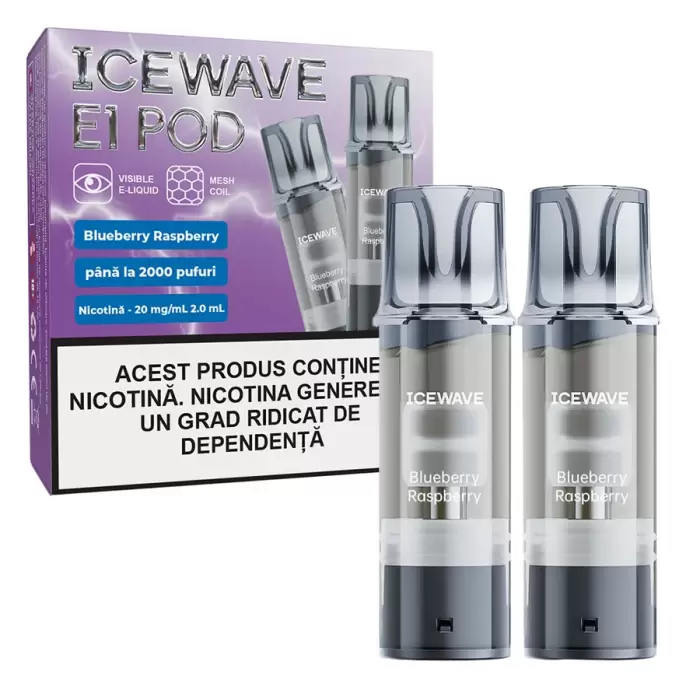 Cartus Icewave 2x1000 pufuri Blueberry Raspberry 20 mg.
