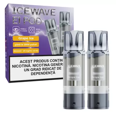 Cartus Icewave 2x1000 pufuri Grape Ice 20 mg.