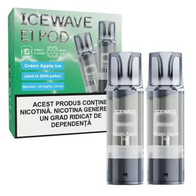 Cartus Icewave 2x1000 pufuri Green Apple Ice 20 mg.
