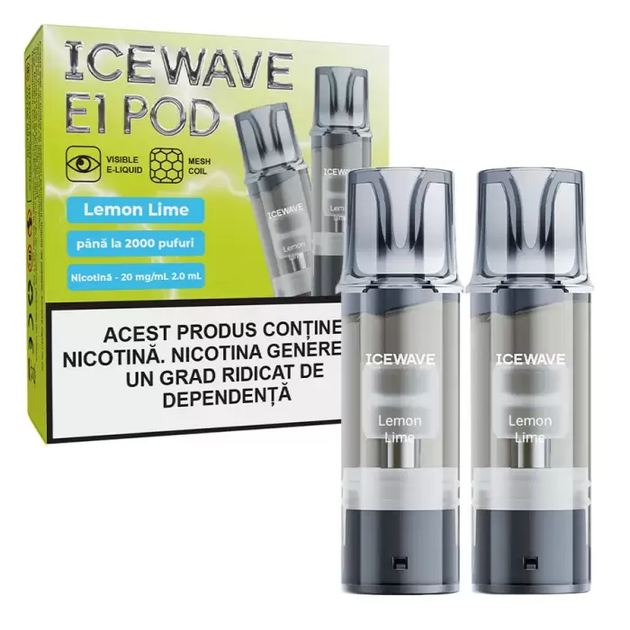 Cartus Icewave 2x1000 pufuri Lemon Lime 20 mg.