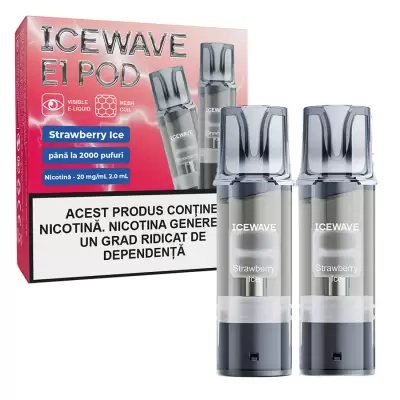 Cartus Icewave 2x1000 pufuri Strawberry Ice 20 mg.