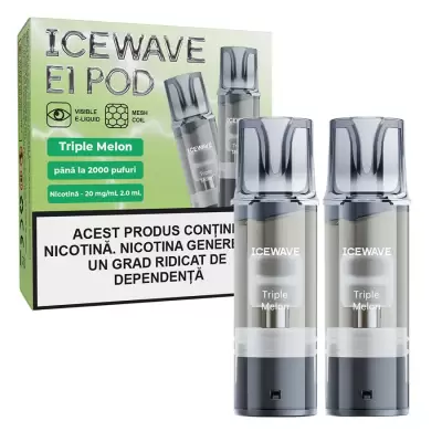 Cartus Icewave 2x1000 pufuri Triple Melon 20 mg.