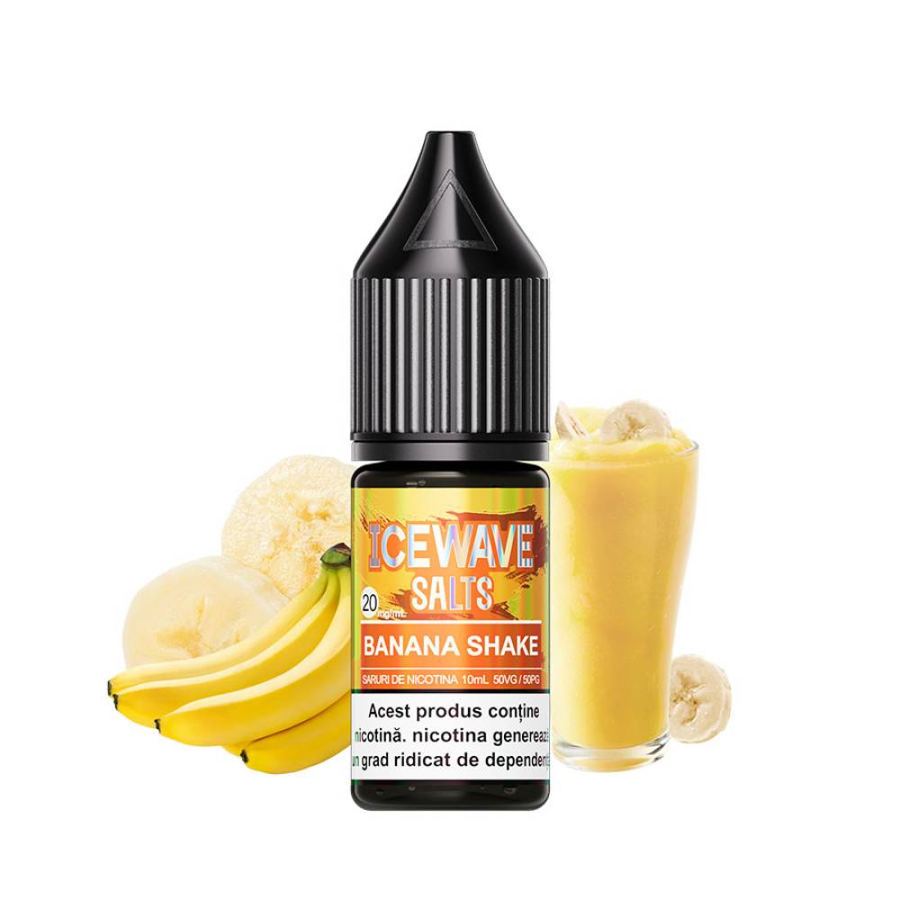 Lichid tigareta electronica 20 mg./ml. Banana Shake Icewave (10ml)