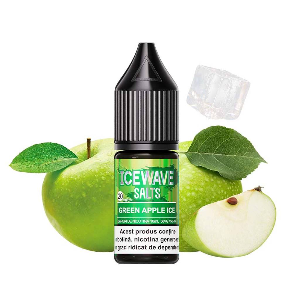 Lichid tigareta electronica 20 mg./ml. Green Apple Icewave (10ml)