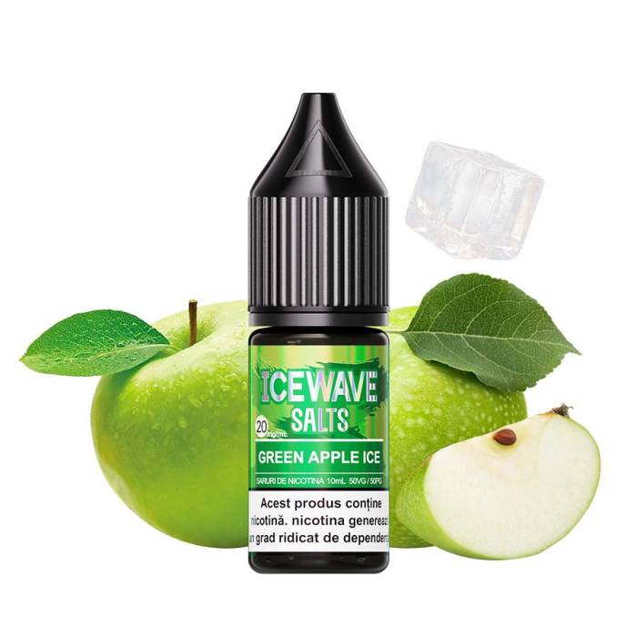 Lichid tigareta electronica 20 mg./ml. Green Apple Icewave (10ml)
