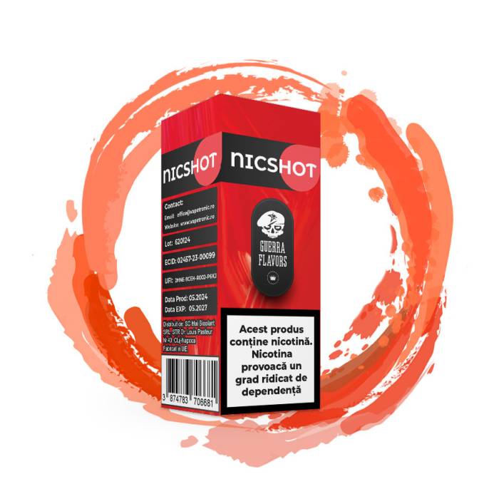 Nicshot Guerra Flavors 70/30 20mg./ml. (10ml)