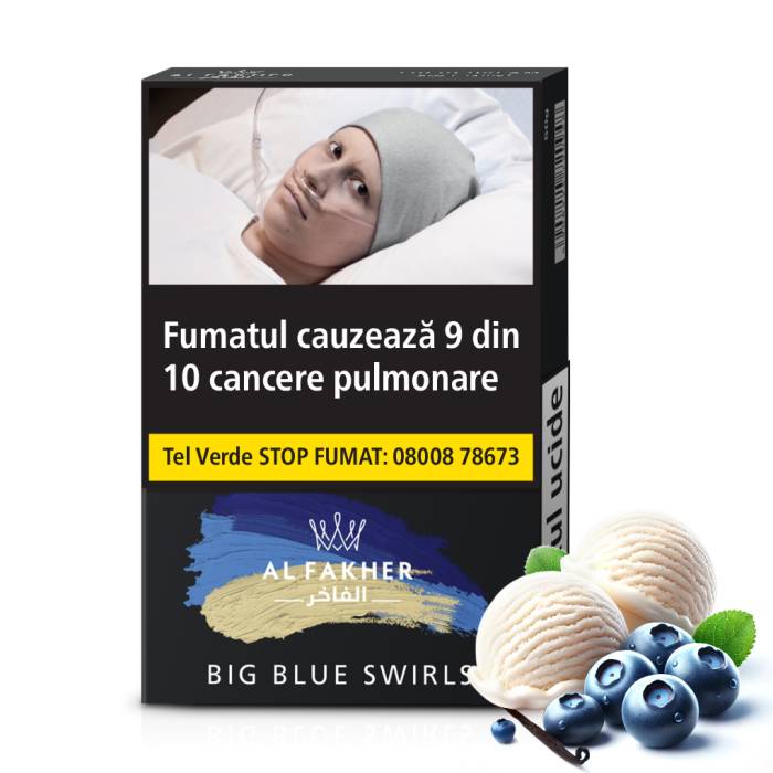 Tutun narghilea "Big Blue Swirls" (afine, inghetata de vanilie) Al Fakher (20g)