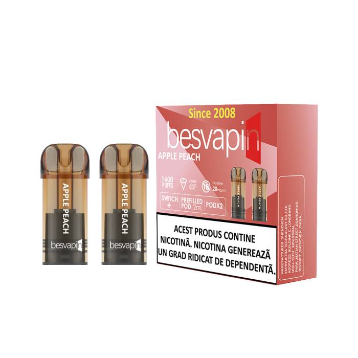 Cartus Besvapin 2x800 pufuri Apple Peach 20 mg.