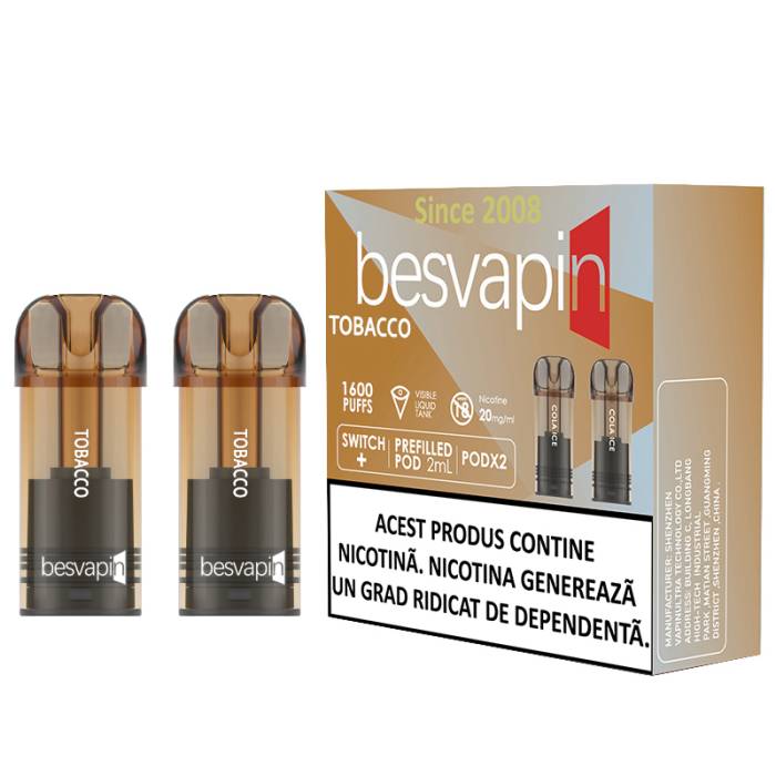 Cartus Besvapin 2x800 pufuri Tobacco 20 mg.