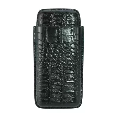 Port tigari de foi (3 tigari) + cutter Croco Black "Andreas"