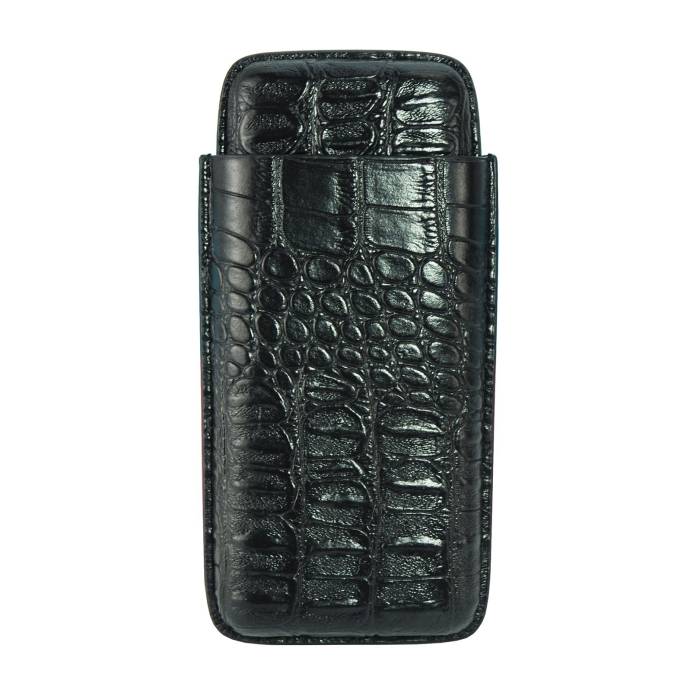 Port tigari de foi (3 tigari) + cutter Croco Black "Andreas"