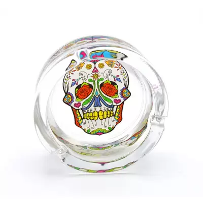 Scrumiera Round Glass Calavera / Toro