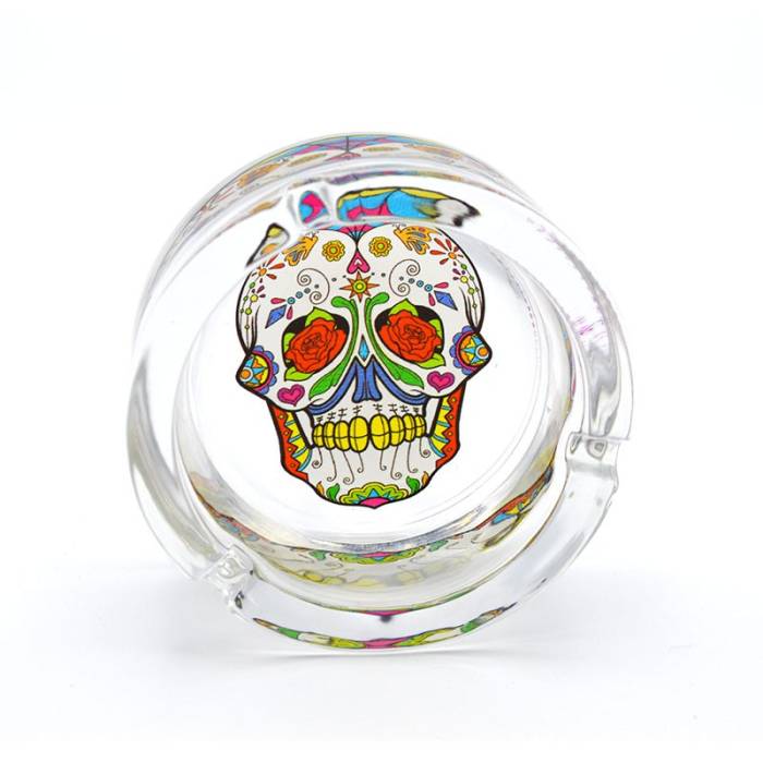 Scrumiera Round Glass Calavera / Toro