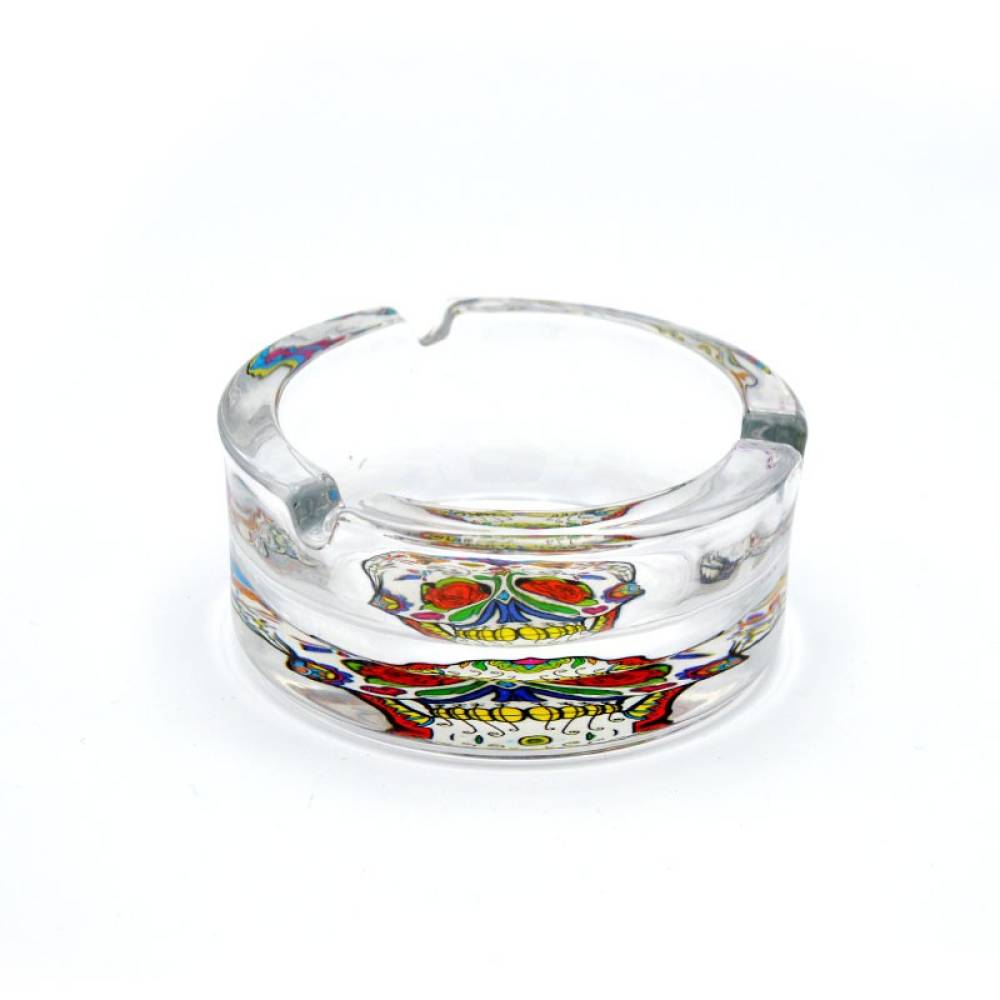 Scrumiera Round Glass Calavera / Toro