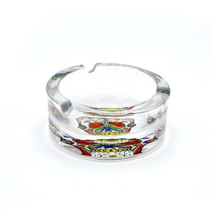 Scrumiera Round Glass Calavera / Toro