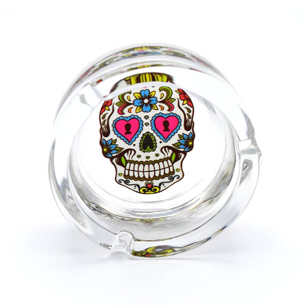 Scrumiera Round Glass Calavera / Toro
