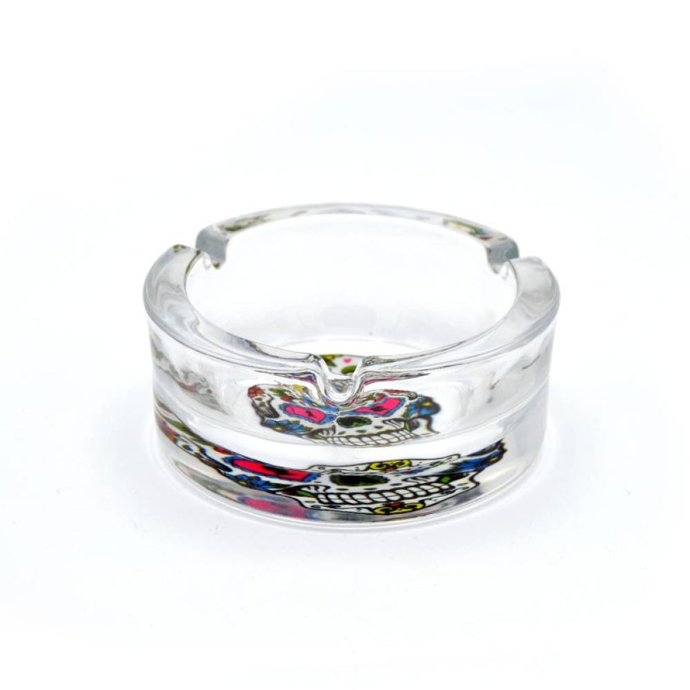 Scrumiera Round Glass Calavera / Toro