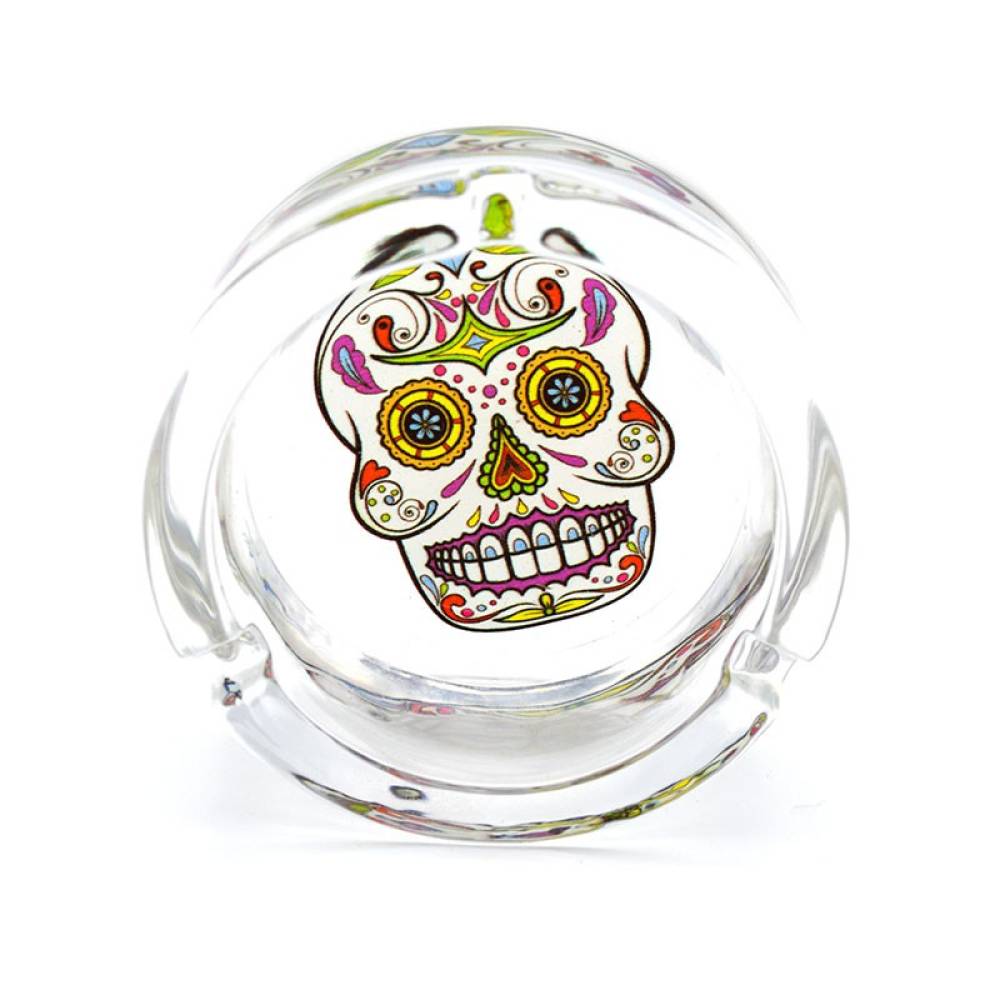 Scrumiera Round Glass Calavera / Toro