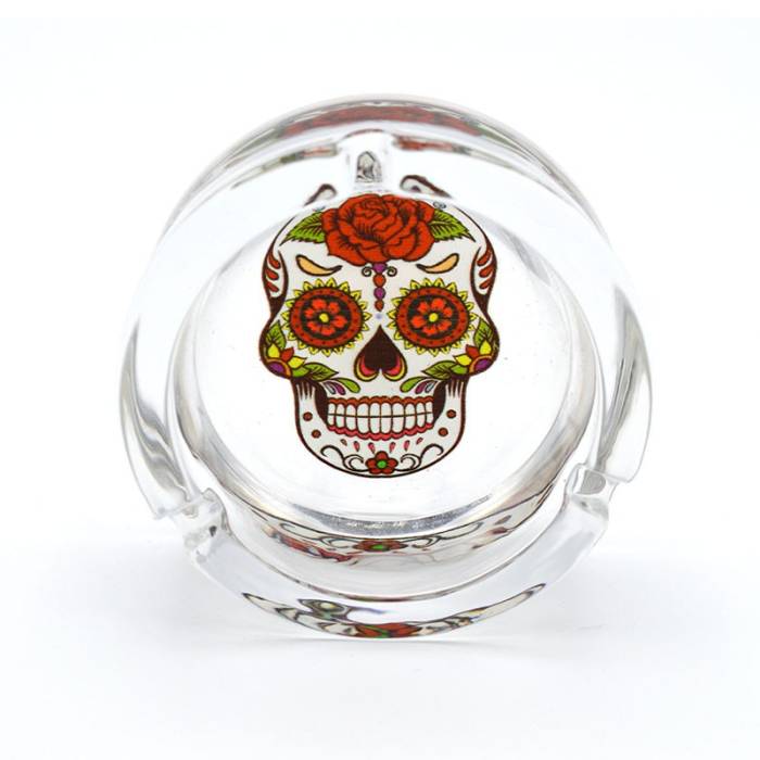 Scrumiera Round Glass Calavera / Toro