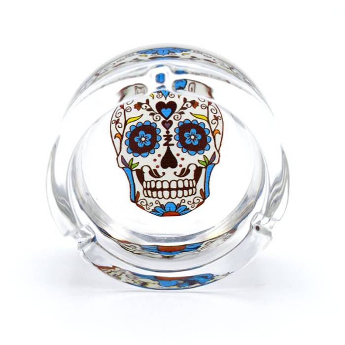 Scrumiera Round Glass Calavera / Toro