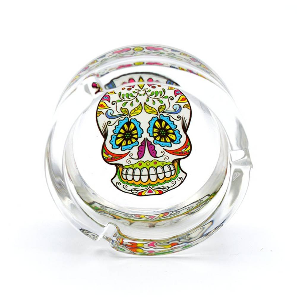 Scrumiera Round Glass Calavera / Toro