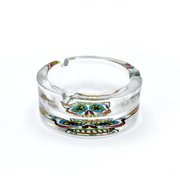 Scrumiera Round Glass Calavera / Toro