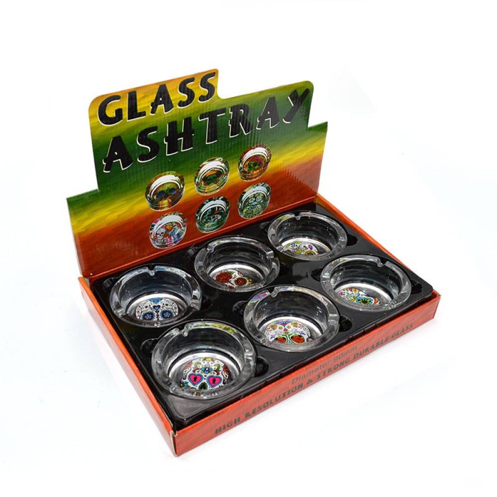 Scrumiera Round Glass Calavera / Toro