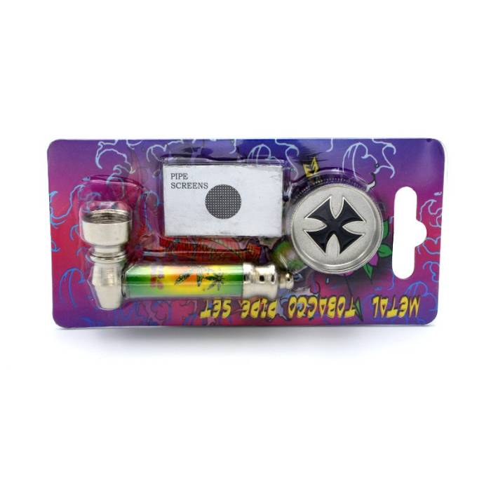 Set mini pipa si grinder 1 Iron Cross / Toro