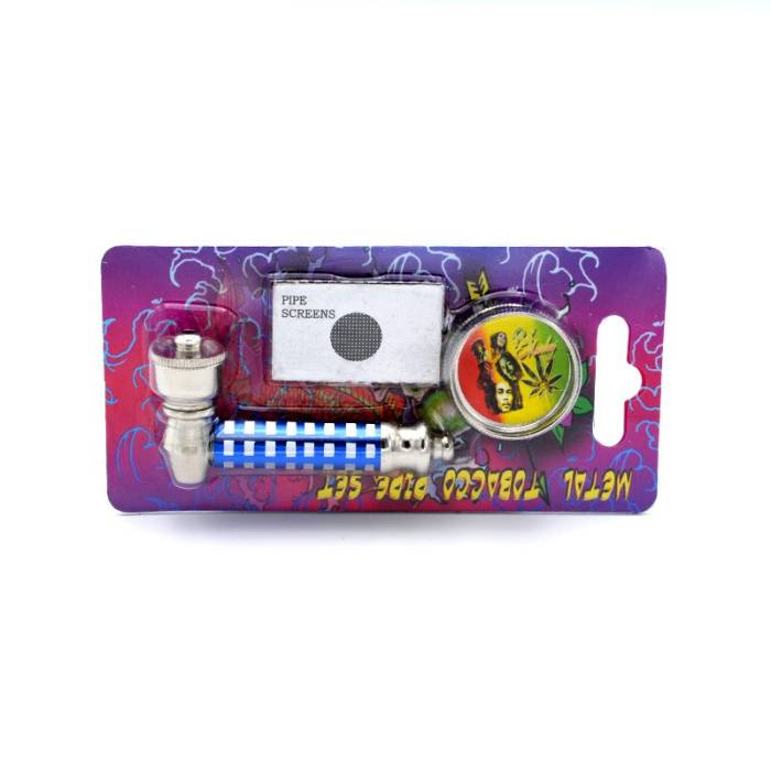 Set mini pipa si grinder 2 Rasta / Toro