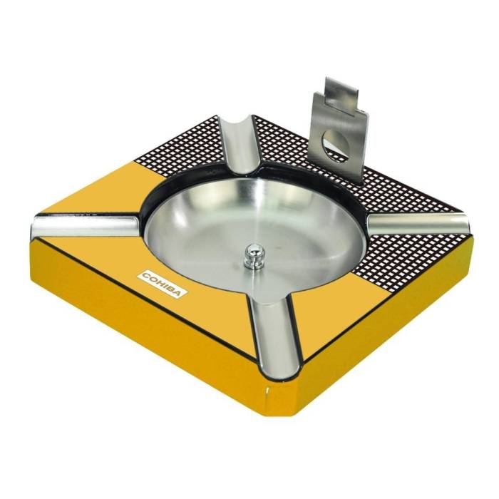Scrumiera tigari de foi Black Yellow + cutter 1097
