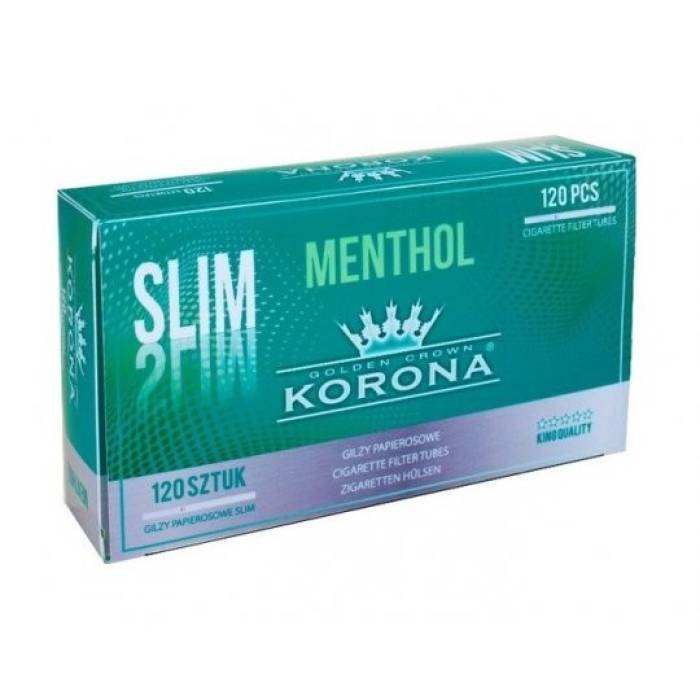 Pachet:2xTuburi Slim Menthol Korona(120) + Ap.umplut Slim