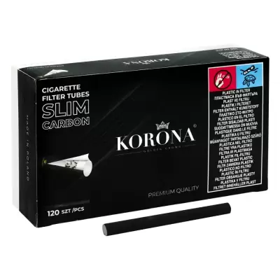 Tuburi cu filtru pt.tigarete Slim Carbon Korona (120)