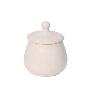 Vas ceramic pentru tutun de pipa cu umidificator White Cracked / Chacom