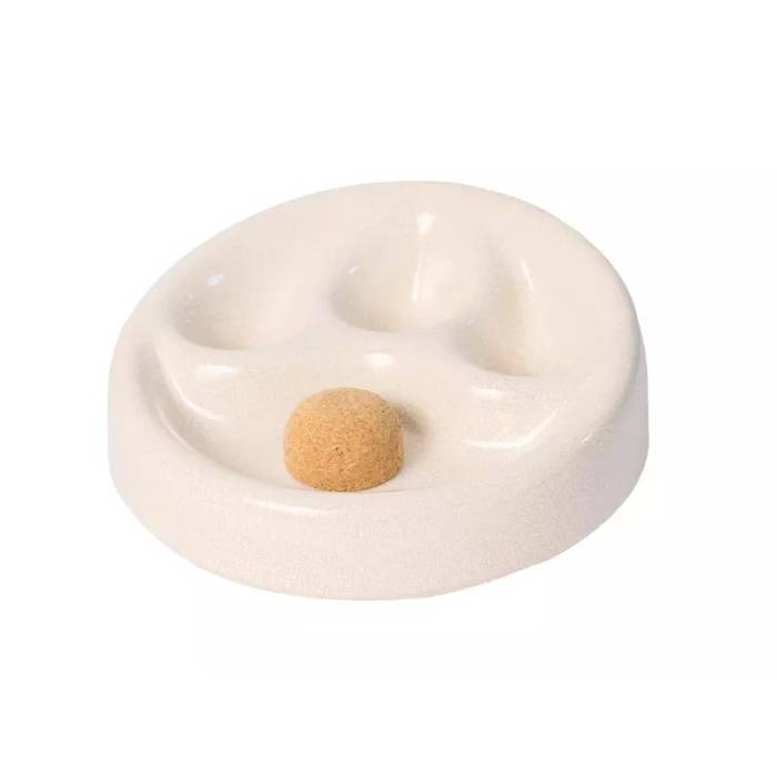 Scrumiera ceramica 3 pipe White Cracked / Chacom