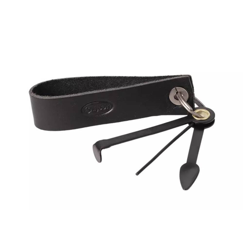 Suport piele pipa (curatator metal, inel chei) Black / Chacom