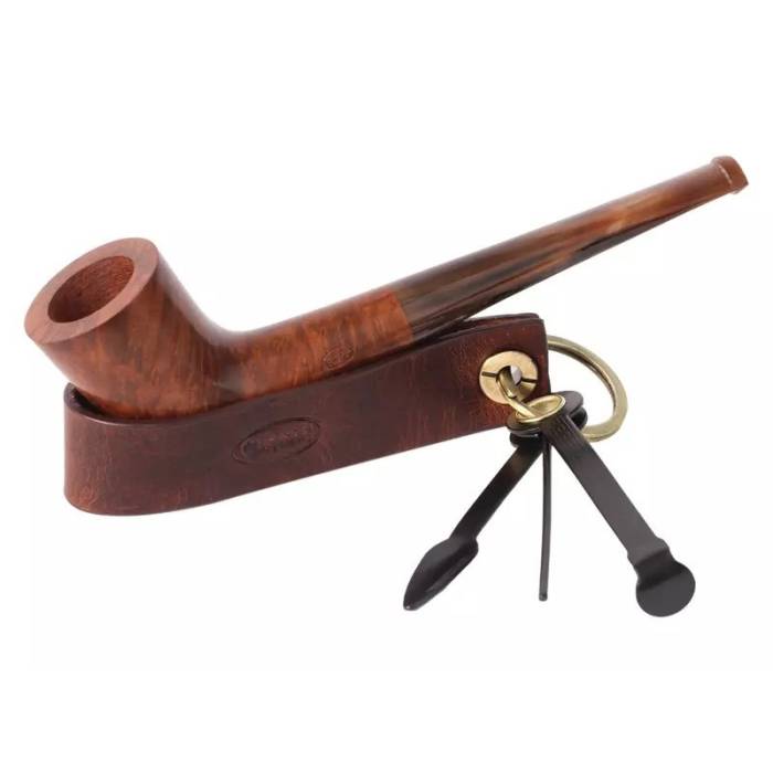 Suport piele pipa (curatator metal, inel chei) Retro Brown / Chacom