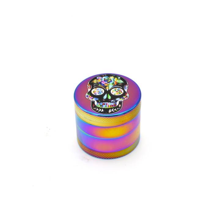 Set (bong sticla 12cm+site+grinder) Calavera / Toro