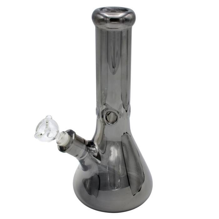Set (bong sticla 31cm+grinder+filtre carton) Shiny Black / Toro