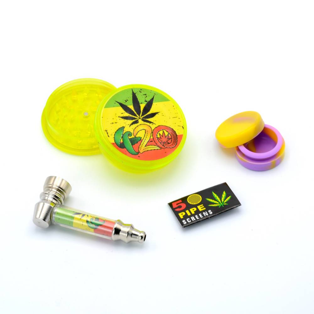 Set (tava rulat+site+grinder+minipipa+pillbox) Reggae / Toro